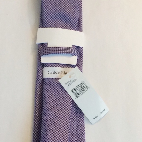 Calvin Klein Men’s Tie Purple NWT - Picture 5 of 7